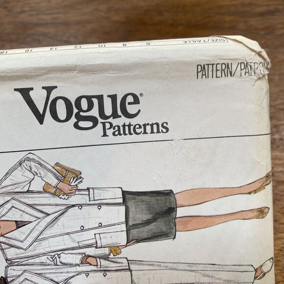 Vogue Sewing Pattern 8922 Size 18 Jacket Dress Pants Shorts Top Vintage 1980s - Picture 6 of 7